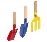 DECOMELODY 3 pièces Outils Jardinage avec Pelle Creuse Griffe et Truelle Métal Poignée Bois Ergonomique pour Creuser Désherber Transplanter Fleurs et Légumes