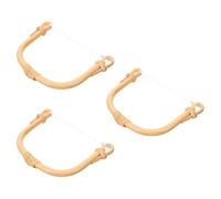 DECOMELODY 3 pièces Poignée de Théière Rotin U-forme Accessoire de Remplacement pour Théière Chinoise Installation Facile et Résistance Décoloration Compatible Universellement