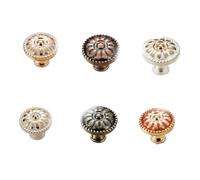 DECOMELODY 3 Pièces Poignée Meuble Champignon Alliage Bouton Tiroir Rond pour Placard Style Européen Blanc Facile à Installer Poignée Armoire Décorative pour Maison et Hôtel