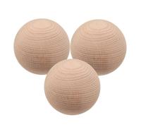 DECOMELODY 3 pièces Set de Boules Croquet Bois de Hêtre Jeu Extérieur pour Loisirs Activités Famille et Jardin Petites Boules Rondes pour Golf et Croquet