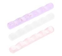 DECOMELODY 3 pièces Support de Pinceaux de Maquillage Transparent Acrylique Porte-stylo Élégant pour Calligraphie Chinoise et Nail Art Rangement Compact pour Bureau et Atelier Rose Blanc