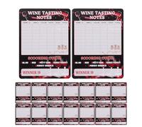 DECOMELODY 30 Fiches De Dégustation De Vin Réutilisables Cartes De Notes Jeux Cours Initiation