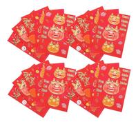 DECOMELODY 30 Pièces Enveloppes Rouges Chinoises Du Nouvel An Dragon Motif Cartoon pour Festival Du Printemps Mariage Cadeau Chanceux