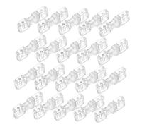DECOMELODY 30 Pièces Nail Extension Buckles Transparent Plastic Connectors For Traceless Press Tips Detachable Invisible Fasteners For DIY Manicure And Professional Nail Art
