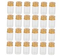 DECOMELODY 30 Pièces Porte-clés Bouteille Verre Mini Flacon à Souhaits Transparent pour DIY Bijoux et Souvenirs Design Charmant et Compact pour et Voyages
