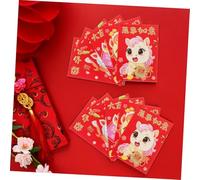 DECOMELODY 300 Pièces Spring Festival Paper Envelopes Year Of Horse Lunar Year Packets With Embossed Patterns For Family And Corporate Gift Giving