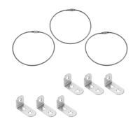 DECOMELODY 3ensembles Fixations de Sécurité pour Meubles Garçon Fille avec Sangles Métalliques et Ancrage Mural Anti-basculement Kit de Fixation pour Armoires et Bibliothèques