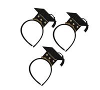 DECOMELODY 3pièces Mini Chapeau De Docteur Pour Graduation -tête Scintillant Pour Fête De Diplôme Accessoire De Cheveux Élégant