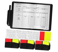 DECOMELODY 4 Ensembles Set Cartons Arbitre Rouge Jaune PVC Cartes Arbitrage Football Polyvalentes pour Matchs Officiels et Loisirs Kit Pratique pour Arbitres de Soccer et Volleyball