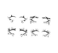 DECOMELODY 4 Paires Autocollants Deyeliner Halloween Effrayants Décorations Oculaires Durables avec Motifs Araignée et Chauve Souris Accessoires Maquillage Femme pour Fête et