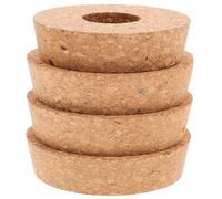 DECOMELODY 4 pièces Couvercles Bois pour Jardinières Hydroponiques Bouchons pour Vase Verre Couvercles Creux pour Micro-paysages Adaptés pour Décoration Bureau et Étagères