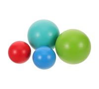 DECOMELODY 4 Pièces Croquet Balls Set for Durable Wooden Outdoor Game with and Portable Backyard Lawn Toy for Family Fun and Skill Development
