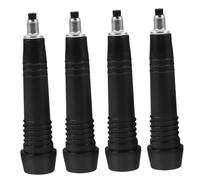 DECOMELODY 4 Pièces Embouts de Canne de Marche en Acier au Carbone Noirs, 4 Pièces, Pointes Antidérapantes pour Bâtons de Randonnée et Alpinisme, Conseils de Remplacement Robustes pour