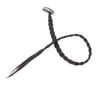 DECOMELODY 4 pièces Extensions de Queue de Cheval Tressées Postiche Synthétique Long Accessoire de Coiffure Pratique et Élégant Coloris Noir