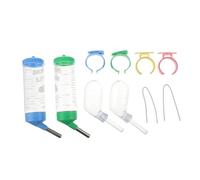 DECOMELODY 4 Pièces Fontaine d'eau pour Animaux De Compagnie Biberon pour Hamster Fuite Petites Bouteilles d'eau Animal De Compagnie Bouteille d'eau pour Petit Animal Buse Plastique