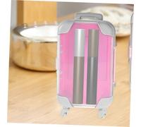 DECOMELODY 4 pièces Mini Valise de Maquillage de Voyage Étui Portatif pour Faux Cils avec Intérieur Doux et Compartiments Organisateurs Valise Trolley Compacte et Fonctionnelle pour