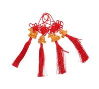 DECOMELODY 4 Pièces Ornements an Chinois Année Cheval Pendentifs Nœud Chinois Feng Shui Décorations Suspendues Succès Richesse