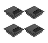 DECOMELODY 4 pièces Passe-câbles Carré pour Bureau Cache Trou Câble Plastique Abs Robuste Gestion et Organisation Filaire Facile pour Table de Travail et Équipement PC