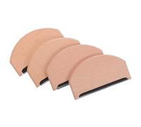 DECOMELODY 4 Pièces Peigne Anti-peluches Bois pour Pulls en Laine Fine - peluches Portable Doux pour Laine et Vêtements Brosse de Voyage pour Éliminer Bouloches et sur Écharpes