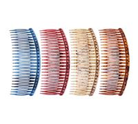 DECOMELODY 4 pièces Peignes à Cheveux Résine Dents Résistants Antidérapants Accessoires Coiffure Femmes Mariage DIY Couleur Aléatoire Couleur Aléatoire