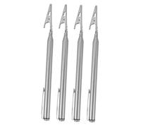 DECOMELODY 4 Pièces Pinces Rétractables Clips Extension Ajustable Serrer Agrafe Alligator Pince Crocodile Electrique à Clip Acier Inoxydable