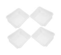 DECOMELODY 4 Pièces Plateau de Laboratoire Plastique Bac Organiseur Anti-Fuite pour Produits Chimiques Outil Professionnel pour Enseignement et Recherche
