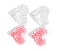 DECOMELODY 4 pièces Poches Froides Gel Forme de Cœur Réutilisables Petits Packs Glacés pour Soins Infirmiers et Thérapie Chaude Froide