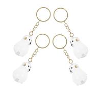 DECOMELODY 4 Pièces Porte Clés Commémoratif Chien Transparent Boîte de Rangement Poils Animaux Visible et Portable Souvenir Sentimental et Personnalisable pour ou Porte