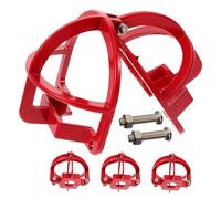 DECOMELODY 4 Pièces Protection Tête de Gicleur Incendie Résidentielle Couvercle Rouge Avertisseur Visuel Installation Rapide sans Démontage Cage Protectrice Métal Compatible Systèmes Incendie