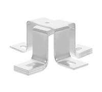 DECOMELODY 4 pièces Support U Acier Inoxydable pour Poteau de Clôture Équerre de Fixation Rail Lot de Installation Facile pour Usage Résidentiel et Industriel