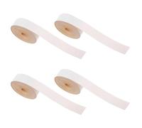 DECOMELODY 4 Rouleaux Ruban Adhésif Tissu pour Ourlet Autocollant Bande Collante pour Bordure de Lampe Rideaux et Vêtements Fixation Rapide sans Couture pour Bricolage et Réparation