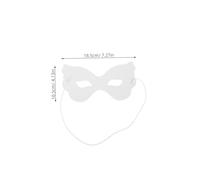 DECOMELODY 40 pièces Masques Papier Blanc à Peindre avec Cordons Élastiques Masques Mi-visage DIY pour Garçon Fille Activité Créative et Fête Déguisée