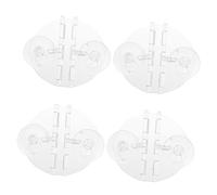 DECOMELODY 4pièces Clips De Séparation Acrylique pour Aquarium De Supports à Ventouse pour Cloisons pour Séparer Les Poissons Et Éviter Les Combats Votre Réservoir