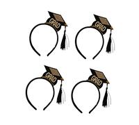 DECOMELODY 4pièces Mini Tassel Hat Headband Accessoires De Cheveux Élégants Pour Graduation Fêtes Et Événements Spéciaux Parfaits Comme Souvenirs Et Accessoires Photo