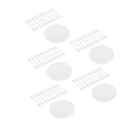 DECOMELODY 5 ensembles Supports Ongles Pratique Rond Transparent Détachable pour Manucure Plaques Couleur Multipratiques pour Salon et Entraînement Nail Art