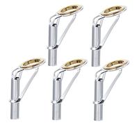 DECOMELODY 5 pièces Anneaux de Guide de Canne à Acier Inoxydable Kit pour Réparation de Canne Accessoires pour Eau Douce et
