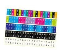 DECOMELODY 5 pièces Autocollants Kalimba Échelle Colorée pour Piano à Pouce Débutants Stickers Notes Faciles à Reconnaître Accessoires Apprentissage Clavier
