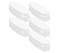 DECOMELODY 5 Pièces Boîte de Rangement pour Poudre à Ongles Plateau de Trempage Portable pour Manucure Française Organiseur Facile à Nettoyer pour Création de Sourires French Tip