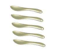 DECOMELODY 5 pièces Coffret Spatules Cosmétiques Ergonomiques Métal Doré pour Crème Contour des Yeux Amélioration Absorption et Stimulation Circulation Sanguine Outil Beauté Visage Précis