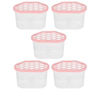 DECOMELODY 5 Pièces Lot de 5 Boîtes Vides D'absorbeur D'humidité 500 Ml en Plastique Transparent, Recharge Réutilisable et Étanche, pour Placard, Salle de Bain Cuisine, Contrôle de L'humidité