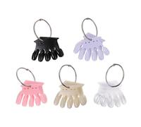 DECOMELODY 5 pièces Nuancier Ongles Manucure Forme Couronne Présentoir Couleur Contraste et Inoxydable pour Salon et Usage Personnel