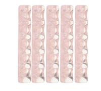 DECOMELODY 5 Pièces Présentoir Pinceaux Manucure Emplacements Résine Épaisse Rose Organiseur Stable pour Rangement Accessoires Nail Art