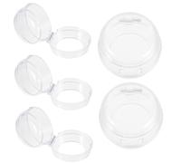 DECOMELODY 5 pièces Protège Boutons de Gaz Plastique pour Cuisinière Cache Bouton Gazinière Sécurité Garçon Fille Protection Pratique et Facile à Installer