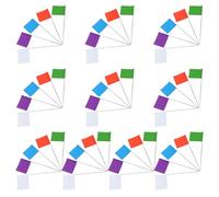 DECOMELODY 50 Pièces 50 Drapeaux de Marquage Colorés pour Jardin et Chantier - Piquets de Repères d'Arpentage Résistants aux Intempéries, 5 Couleurs Assorties, 10 Pièces par Couleur - Bornes