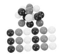 DECOMELODY 50 pièces Balles de Piscine Plastique Noir Blanc Gris Foncé Légères et Décorations Polyvalentes pour Aire de Jeux Piscine et Garçon Fille