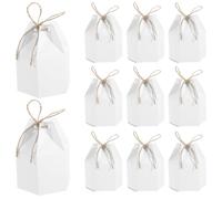 DECOMELODY 50 pièces Boîte à Dragées Mariage Papier Kraft Hexagonale Contenant Bonbons Réutilisable pour Fête Rangement Bijoux et Accessoires Design Élégant et Léger pour Événements