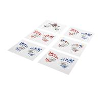 DECOMELODY 6 Feuilles Autocollants Visage Pailletés Stickers Yeux Rhinestone Décoratifs pour Maquillage Femme Multicolores et Variés Accessoires Créatifs pour Visage et Corps