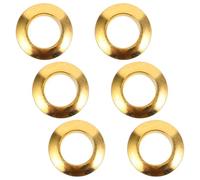 DECOMELODY 6 pièces Bagues Filetées Métal pour Mécaniques de Guitare Stabilisateurs Renforcés pour Accordeurs Semi-fermés Compatibles Guitares Électriques et Basses Anneaux Adaptateurs