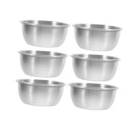 DECOMELODY 6 pièces Bols Trempette Inox Petits Bols Sauce Ronds Réutilisables pour Condiments Ketchup et Sauces Soja Portable Cuisine Restaurant