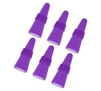 DECOMELODY 6 Pièces Bouchons de vin Scellant de bouteille de vin épargnant réutilisable couvercle de bouteille de bière en silicone Violet